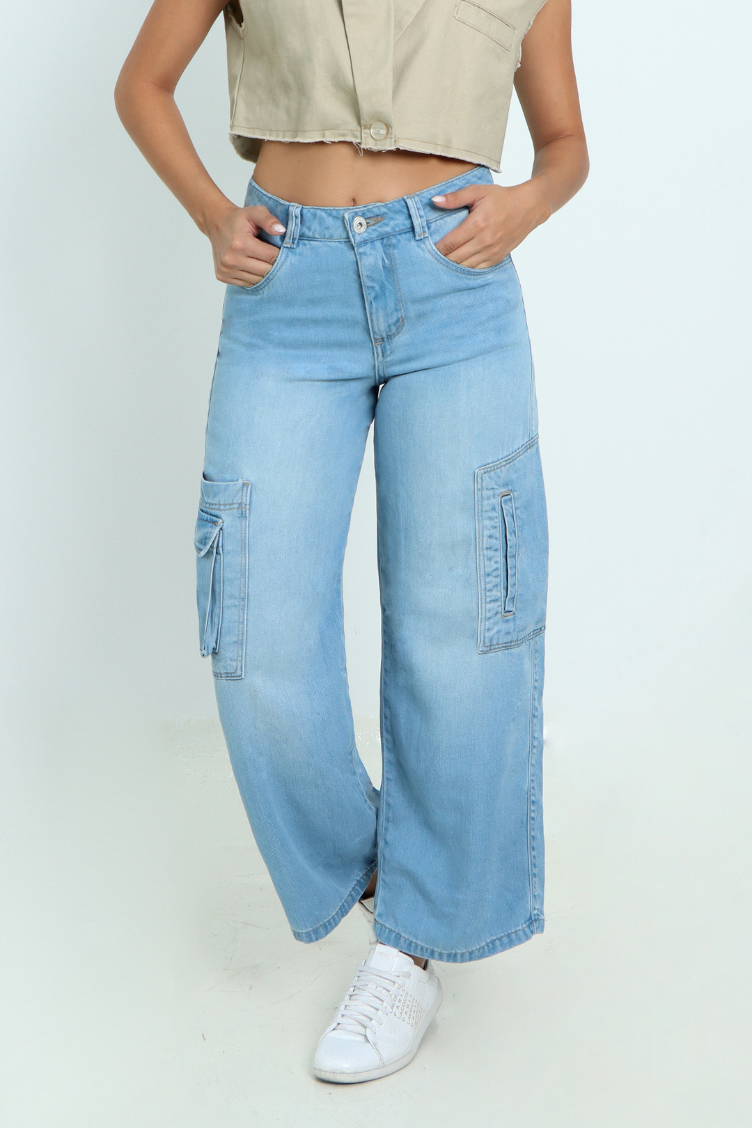 Jean Wide Leg Cargo Dama REF. 214012