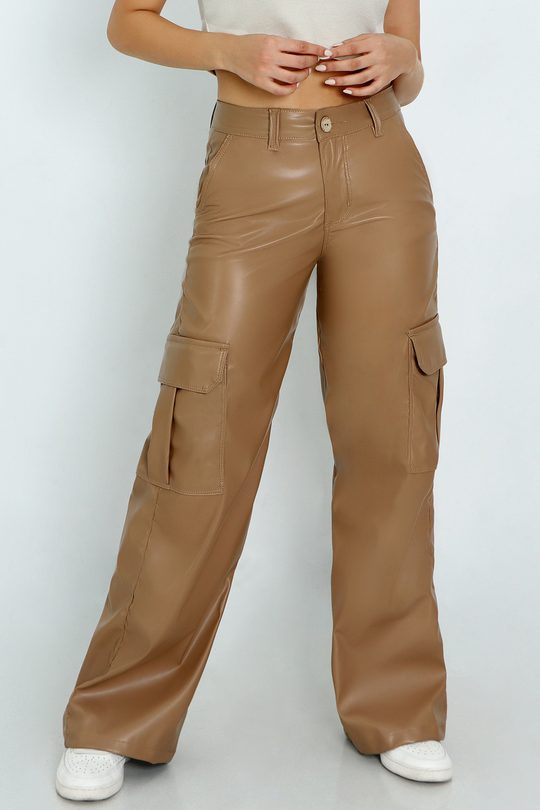 Pantalon Dama Efecto cuero REF. 213109