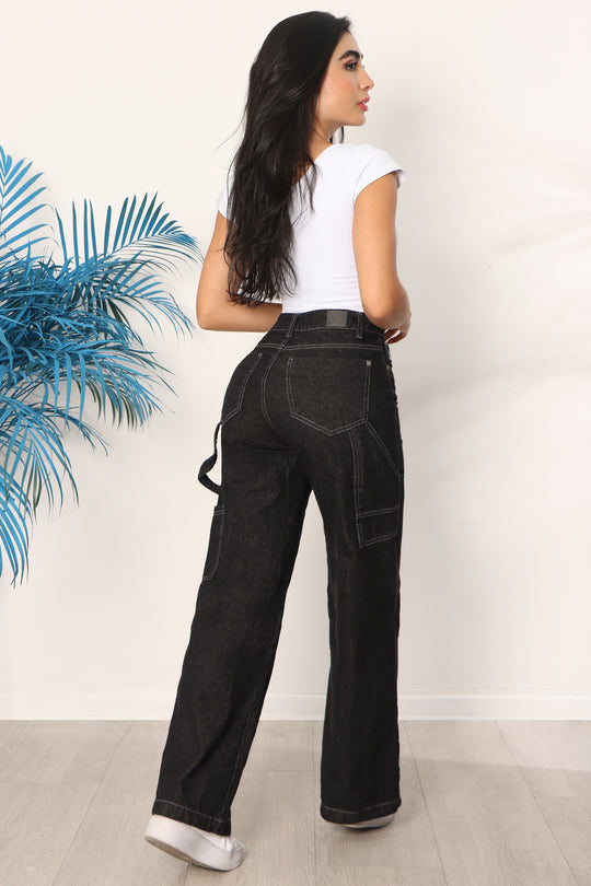 Jean Wide leg tipo cargo dama Ref 212090