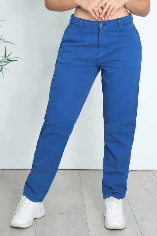 Jean Boyfriend Cargo Azul 212119