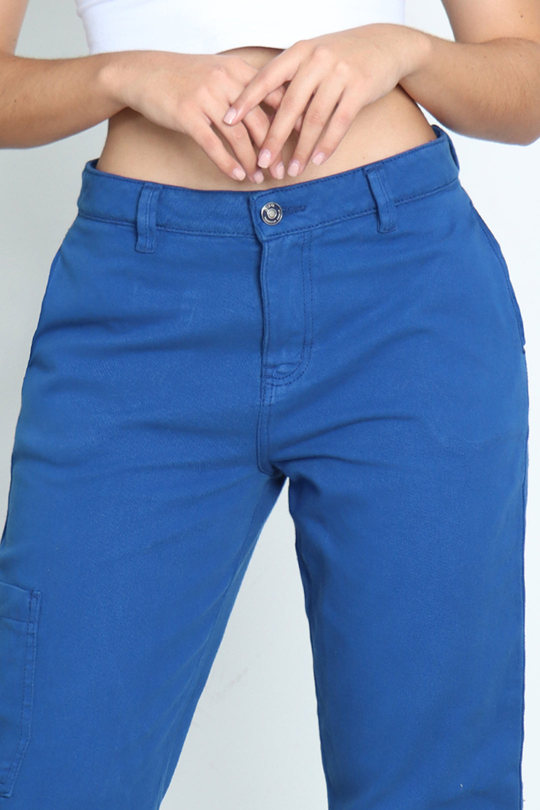 Jean Boyfriend Cargo Azul 212119